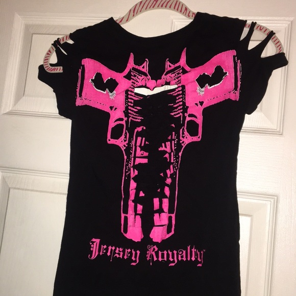 Custom Jersey Royalty top with slits - Picture 2 of 2